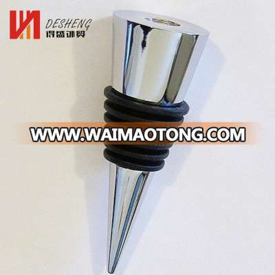 High-grade durable custom silvery zinc alloy wine stopper