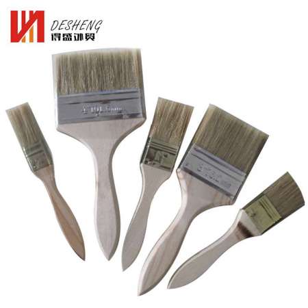 Economical high quality wall chip bristle paint brush with wooden long handle